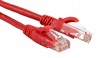 Патч-корд Lanmaster TWT-45-45-0.5-RD UTP RJ-45 вил.-вилка RJ-45 кат.5E 0.5м красный ПВХ (уп.:1шт)