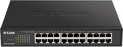 Коммутатор D-Link DGS-1100-24PV2/A 24G 12PoE+ 100W управляемый