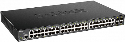 Коммутатор D-Link DGS-1250-52XMP/A1A 48G 4SFP+ 48PoE+ 370W настраиваемый