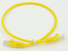 Патч-корд cat5E molded 0.5м желтый RJ-45 (m)-RJ-45 (m)