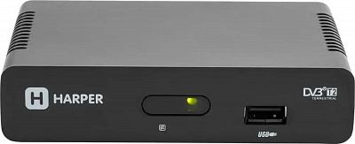 Ресивер DVB-T2 Harper HDT2-1108 черный