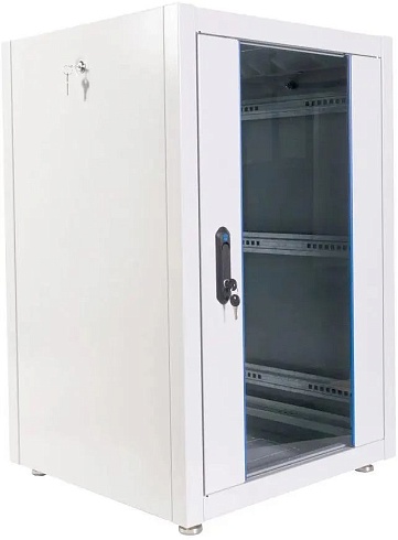 ЦМО Шкаф телекоммуникационный напольный ЭКОНОМ 18U (600 х 800) дверь стекло, дверь металл ШТК-Э-18.6.8-13АА