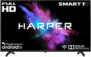 Телевизор LED 40" Harper 40F721TS черный FULL HD SmartTV AndroidTV