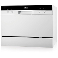 Посудомоечная машина BBK 55-DW011 белый, 6 комплектов, компактная