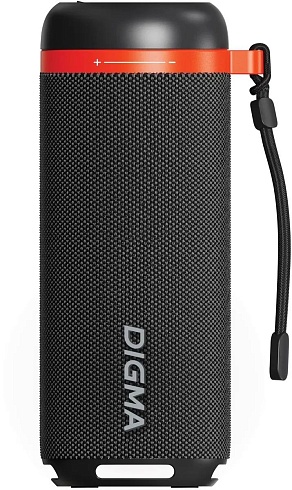 Портативная колонка Digma D-PS1521 черный 16W 2.0 BT 10м 1800mAh (PS1521B)