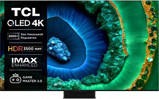 Телевизор QLED 75" TCL 75C855 черный 4K SmartTV безрамочный