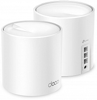 Бесшовный Mesh роутер TP-Link DECO X50(2-PACK) AX3000 10/100/1000BASE-TX белый (упак.:2шт)