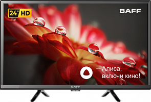 Телевизор LED 24" Baff 24Y HD-R черный SmartTV