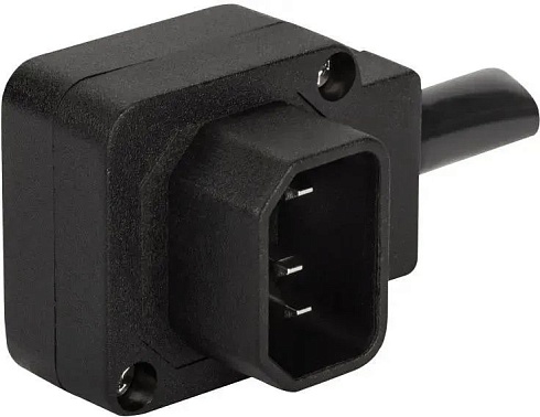 Вилка Lanmaster LAN-IEC-320-C14/90 угловая