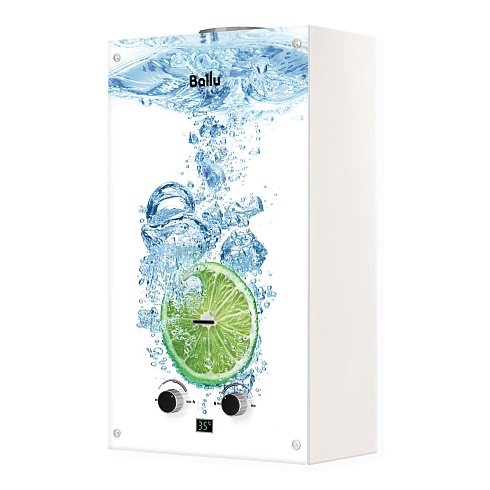 Газовая колонка Ballu GWH 10 Fiery Glass Lime белый/рисунок