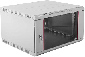ЦМО Шкаф телекоммуникационный настенный разборный 6U (600х350) дверь стекло (ШРН-Э-6.350) (1 коробка)