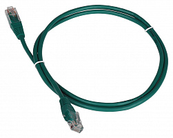 Патч-корд Lanmaster TWT-45-45-1.0-GN UTP RJ-45 вил.-вилка RJ-45 кат.5E 1м зеленый ПВХ (уп.:1шт)