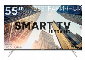 Телевизор LED 55" Soundmax SM-LED55M03SU черный/белый (SMART TV)