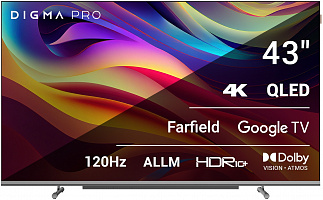 Телевизор LED 43" Digma Pro 43C черный/серебристый 4K Ultra HD SmartTV