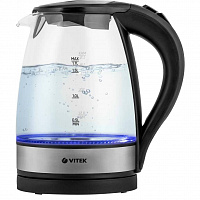 Чайник электрический Vitek VT-7008 (TR) 1,7Вт 2200Вт черный/серебристый