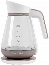 Чайник электрический Galaxy LINE GL0557 1.5л 2200Вт бежевый/белый 