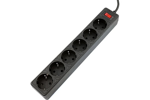 Сетевой фильтр 5bites GARDA SP6B-550 6 роз. 5м черный