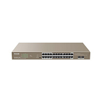 Коммутатор Tenda EG1126P-24-410W 24x1 Гбит/с, PoE 24х30 Вт (до 370Вт), SFP 2x1 Гбит/с