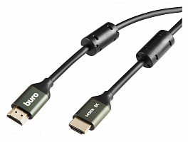 Кабель аудио-видео Buro HDMI (m)/HDMI (m) 1м. феррит.кольца Позолоченные контакты черный (BHP-HDMI-2.1-1G)