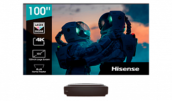 Телевизор Laser 100" Hisense Laser TV 100L5F черный 4K Smart TV