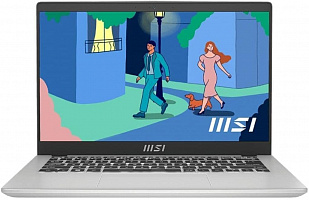 Ноутбук 14" MSI Modern 14 C12M-240XRU серебристый i5-1235U 8Gb/512Gb IrisXeGr DOS (9S7-14J111-240)