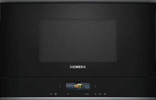 Микроволновая печь Siemens BF722R1B1 21л 900Вт черный (встраиваемая)