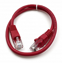 Патч-корд Buro UTP 4 пары cat5E CCA molded 0.5м красный RJ-45 (m)-RJ-45 (m)