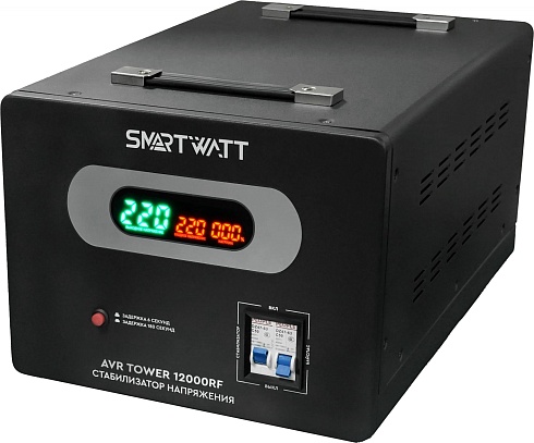 Стабилизатор напряжения Smartwatt AVR Tower 12000RF 12000ВА черный