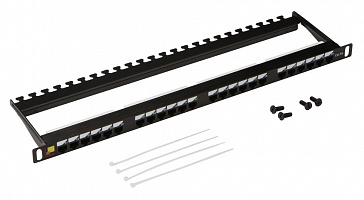 Патч-панель Lanmaster LAN-PPC24U5E 19" 0.5U 24xRJ45 кат.5e UTP