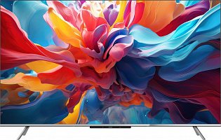 Телевизор QLED 75" Skyworth 75Q66G серебристый 4К SmartTV GoogleTV безрамочный