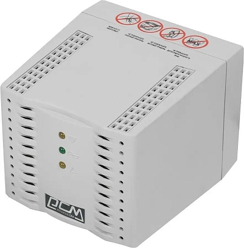Стабилизатор напряжения Powercom TCA-1200 600Вт 1200ВА серый