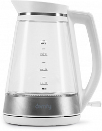 Чайник электрический Domfy DSW-EK505 1.9л 3000Вт белый/прозрачный 