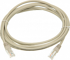 Патч-корд Lanmaster TWT-45-45-3.0-GY UTP RJ-45 вил.-вилка RJ-45 кат.5E 3м серый ПВХ (уп.:1шт)