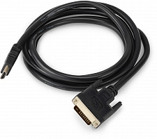 Кабель аудио-видео Buro HDMI (m)/DVI-D (Dual Link) (m) 1.8м. Позолоченные контакты черный (BHP RET HDMI_DVI18)