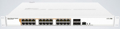 Коммутатор MikroTik CRS328-24P-4S+RM 24G 4SFP+ 24PoE+ 450W управляемый