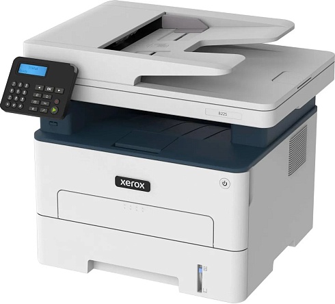 МФУ лазерное Xerox WorkCentre B225DNI (B225V_DNI) A4 Duplex Net WiFi белый/синий