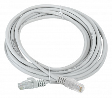 Патч-корд ITK PC01-C5EU-5M-G UTP RJ-45 вил.-вилка RJ-45 кат.5E 5м серый ПВХ (уп.:1шт)