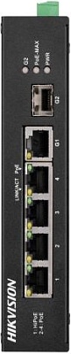 Коммутатор Hikvision DS-3T0306HP-E/HS 1SFP 3PoE 1PoE+ 60W неуправляемый