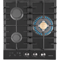 Газовая варочная панель Hiberg VM 4535 B черное стекло 