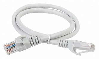 Патч-корд ITK PC01-C5EU-5M UTP RJ-45 вил.-вилка RJ-45 кат.5E 5м серый ПВХ (уп.:1шт)