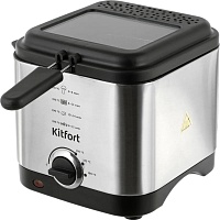 Фритюрница Kitfort КТ-2017 1.5л 900Вт серебристый/черный