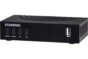 Ресивер DVB-T2 Starwind CT-220 черный