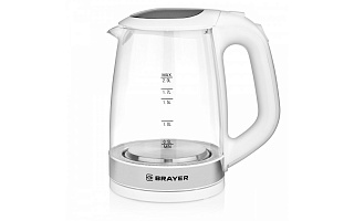 Чайник электрический Brayer BR1040WH 2л 2220Вт стекло/белый